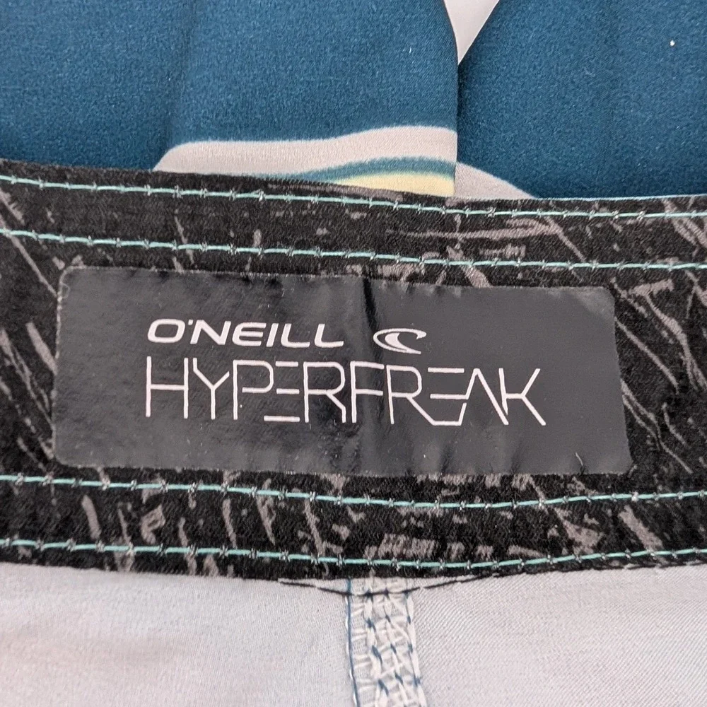 O'Neill Hyperfreak Boardshorts Mens 30 Blue Striped 19
